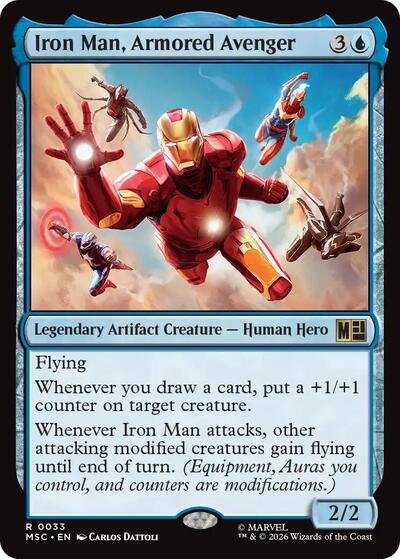 Iron Man, Armored Avenger (Surge Foil) (Commander: Marvel Super Heroes) Near Mint Foil