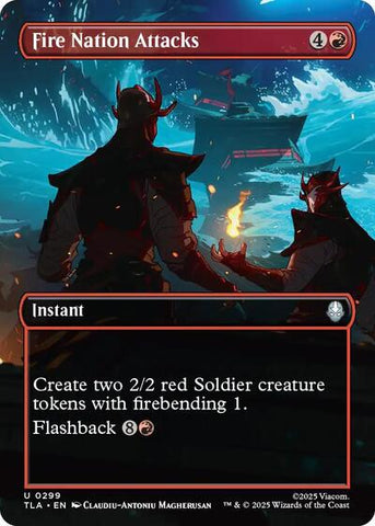 Fire Nation Attacks (Borderless) (Avatar: The Last Airbender) Near Mint Foil