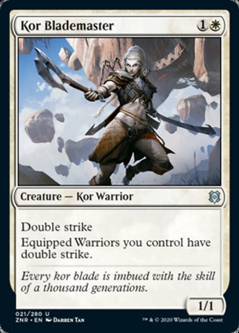 Kor Blademaster (Zendikar Rising) Near Mint Foil