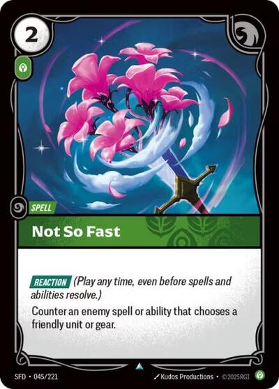 Not So Fast (Spiritforged) Near Mint Foil