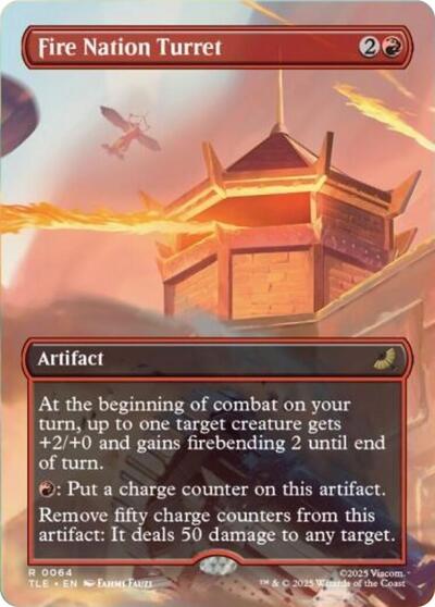 Fire Nation Turret (Borderless) (Avatar: The Last Airbender: Eternal-Legal) Near Mint Foil
