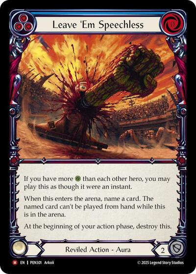 Leave Em Speechless (Blue) (Compendium of Rathe) Near Mint Foil