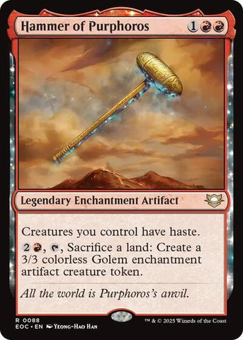 Hammer of Purphoros (Commander: Edge of Eternities) Near Mint