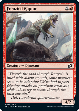 Frenzied Raptor (Ikoria: Lair of Behemoths) Near Mint Foil