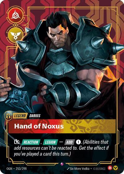 Darius Hand of Noxus (Metal) (Riftbound Organized Play Promotional Cards) Near Mint Foil