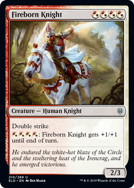 Fireborn Knight (Throne of Eldraine) Near Mint Foil