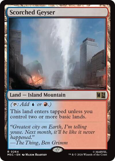 Scorched Geyser (Surge Foil) (Commander: Marvel Super Heroes) Near Mint Foil