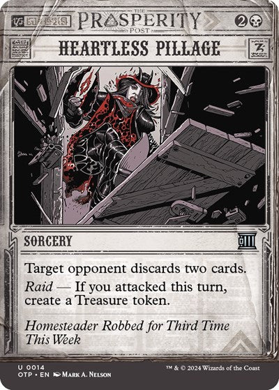 Heartless Pillage (Outlaws of Thunder Junction: Breaking News) Near Mint Foil