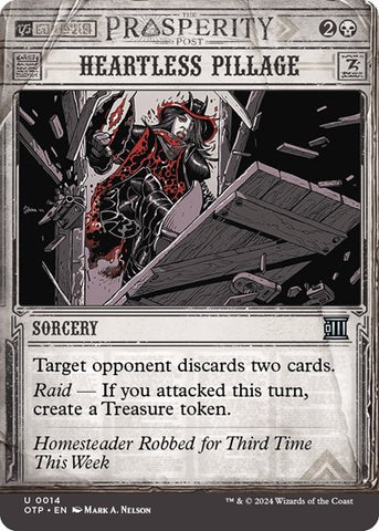 Heartless Pillage (Outlaws of Thunder Junction: Breaking News) Near Mint Foil