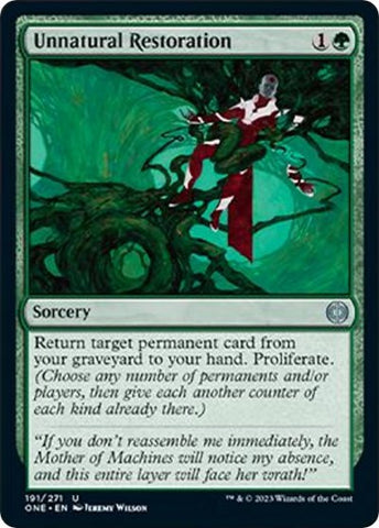 Unnatural Restoration (Phyrexia: All Will Be One) Near Mint Foil