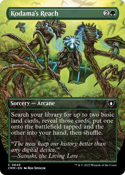 Kodama's Reach (Borderless) (Commander Masters) Light Play Foil