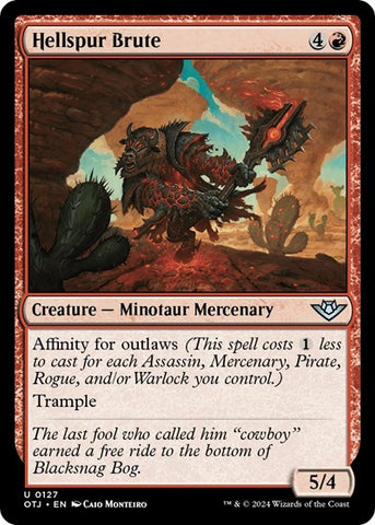 Hellspur Brute (Outlaws of Thunder Junction) Near Mint Foil