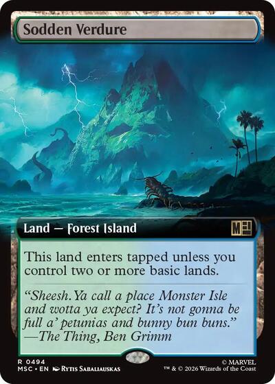 Sodden Verdure (Extended Art) (Commander: Marvel Super Heroes) Near Mint