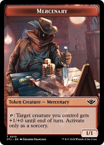 Mercenary Token (Outlaws of Thunder Junction) Near Mint