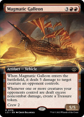 Magmatic Galleon (Extended Art) (The Lost Caverns of Ixalan) Near Mint