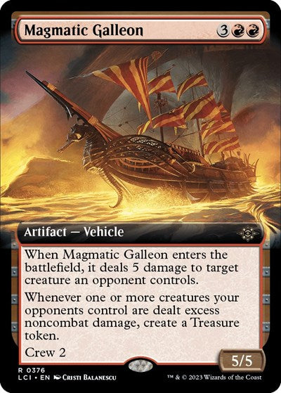 Magmatic Galleon (Extended Art) (The Lost Caverns of Ixalan) Near Mint Foil