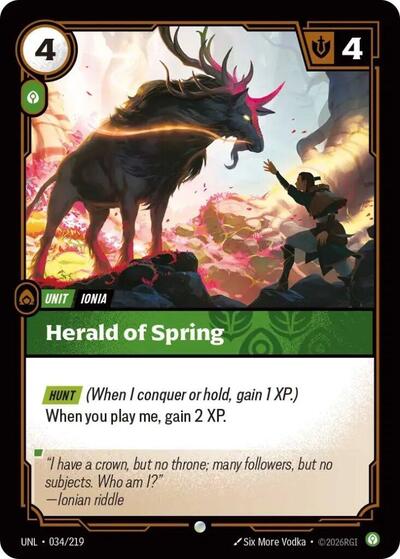 Herald of Spring (Unleashed) Near Mint Foil