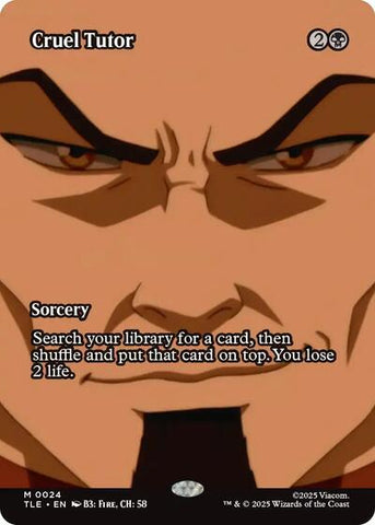 Cruel Tutor (Borderless) (Avatar: The Last Airbender: Eternal-Legal) Near Mint