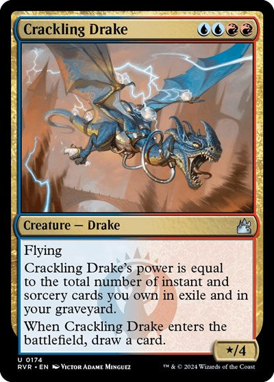 Crackling Drake (Ravnica Remastered) Near Mint Foil
