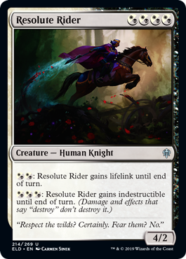 Resolute Rider (Throne of Eldraine) Near Mint Foil