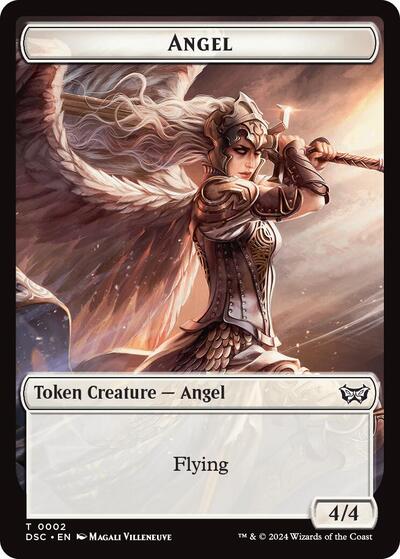 Angel / Glimmer Double-Sided Token (Commander: Duskmourn: House of Horror) Near Mint