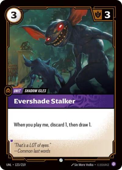 Evershade Stalker (Unleashed) Near Mint Foil