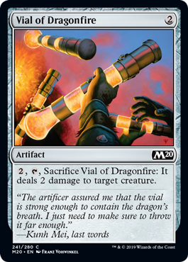 Vial of Dragonfire (Magic 2020 Core Set) Near Mint Foil