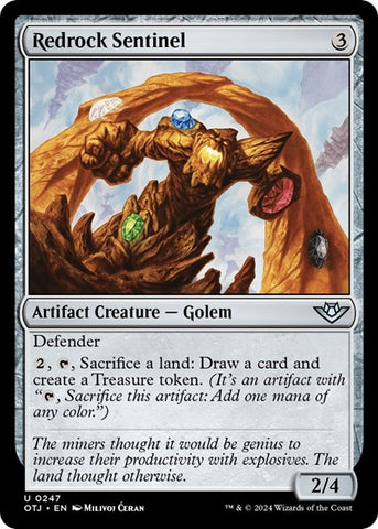 Redrock Sentinel (Outlaws of Thunder Junction) Near Mint Foil