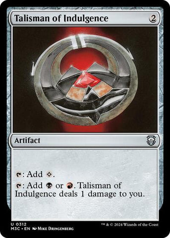 Talisman of Indulgence (Commander: Modern Horizons 3) Near Mint