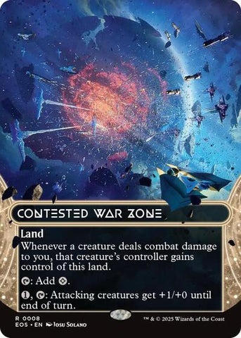 Contested War Zone (0008) (Borderless) (Stellar Sights) Near Mint