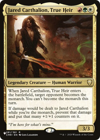 Jared Carthalion, True Heir (The List) Near Mint