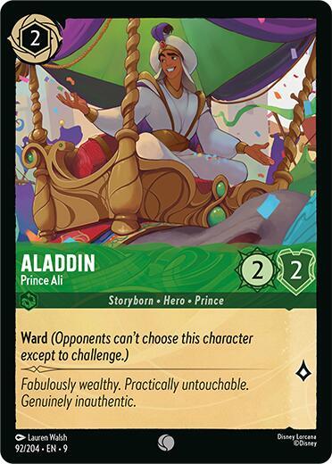 Aladdin - Prince Ali (Fabled) Near Mint Cold Foil