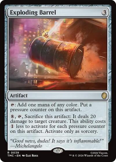 Exploding Barrel (Commander: Teenage Mutant Ninja Turtles) Near Mint Foil