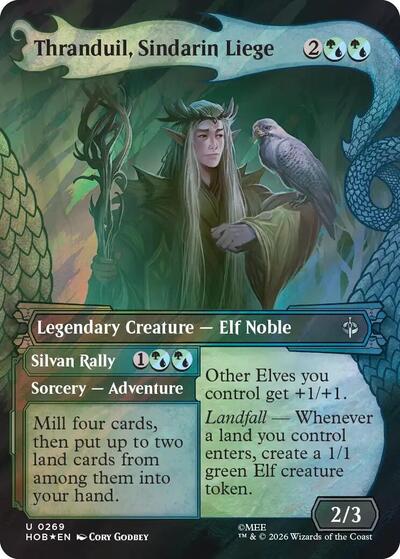Thranduil, Sindarin Liege (Showcase) (Surge Foil) (The Hobbit) Near Mint Foil