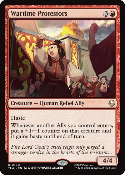 Wartime Protestors (Avatar: The Last Airbender) Near Mint Foil