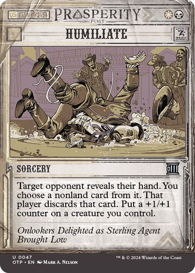 Humiliate (Outlaws of Thunder Junction: Breaking News) Near Mint Foil