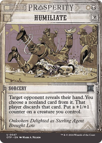 Humiliate (Outlaws of Thunder Junction: Breaking News) Near Mint Foil