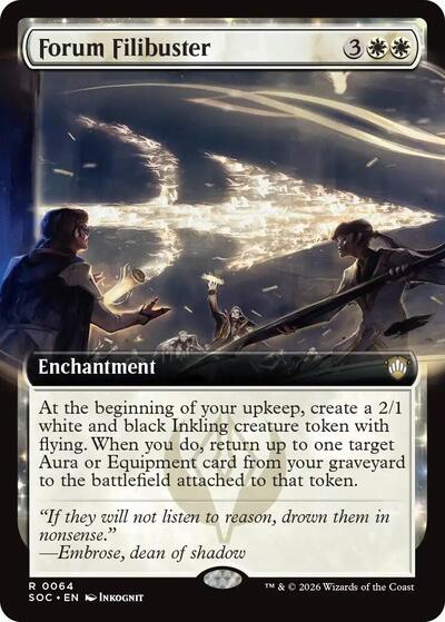 Forum Filibuster (Extended Art) (Commander: Secrets of Strixhaven) Near Mint