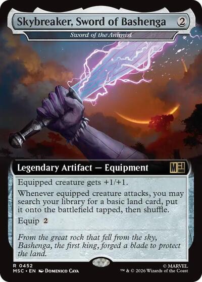 Skybreaker, Sword of Bashenga - Sword of the Animist (Extended Art) (Commander: Marvel Super Heroes) Near Mint