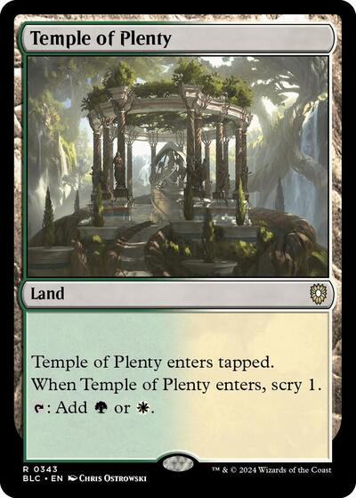Temple of Plenty (Commander: Bloomburrow) Near Mint