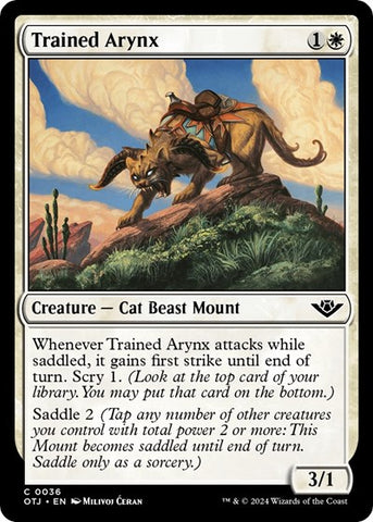Trained Arynx (Outlaws of Thunder Junction) Near Mint Foil