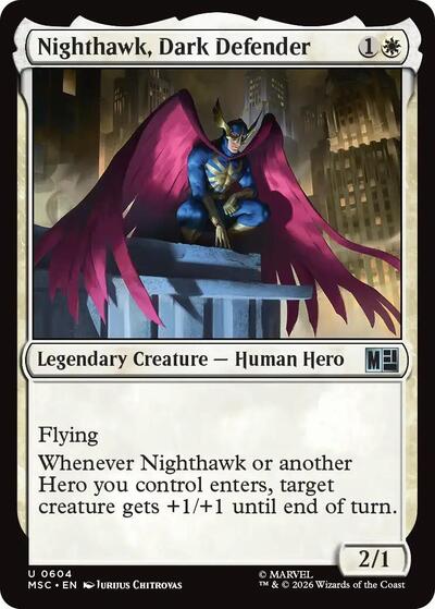 Nighthawk, Dark Defender (Commander: Marvel Super Heroes) Near Mint Foil