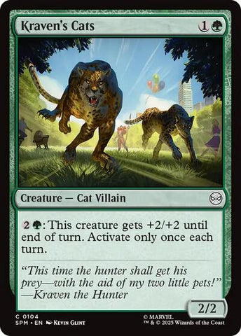 Kraven's Cats (Marvel's Spider-Man) Near Mint