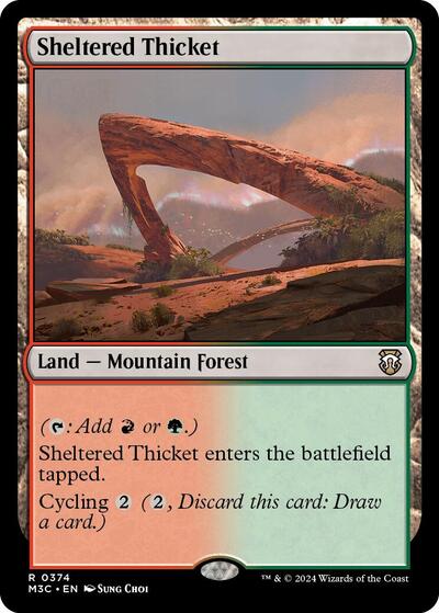 Sheltered Thicket (Commander: Modern Horizons 3) Near Mint