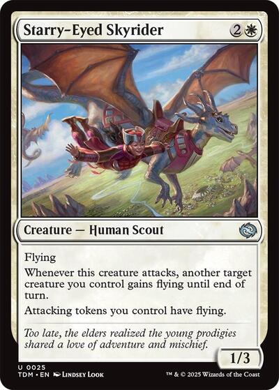 Starry-Eyed Skyrider (Tarkir: Dragonstorm) Light Play Foil