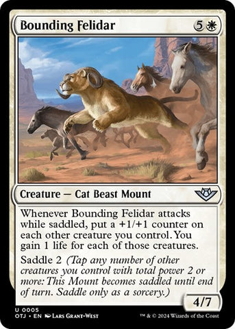 Bounding Felidar (Outlaws of Thunder Junction) Near Mint Foil