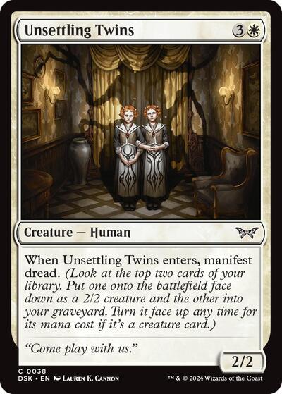 Unsettling Twins (Duskmourn: House of Horror) Near Mint Foil