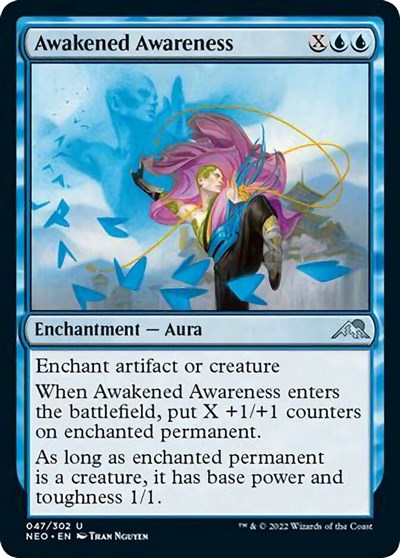 Awakened Awareness (Kamigawa: Neon Dynasty) Near Mint Foil