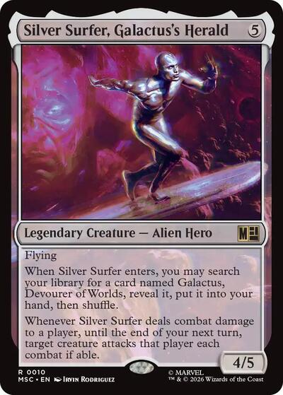 Silver Surfer, Galactus's Herald (Surge Foil) (Commander: Marvel Super Heroes) Near Mint Foil