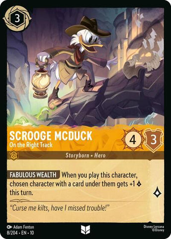 Scrooge McDuck - On the Right Track (Whispers in the Well) Near Mint Cold Foil